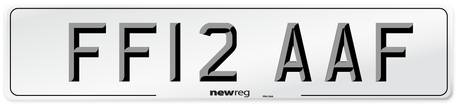 FF12 AAF Number Plate from New Reg